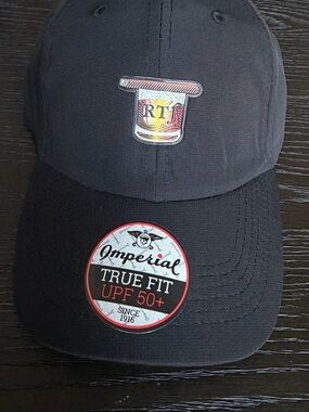 Robert Trent Jones Imperial Black Baseball Cap with RTJ Emblem - UPF 50+